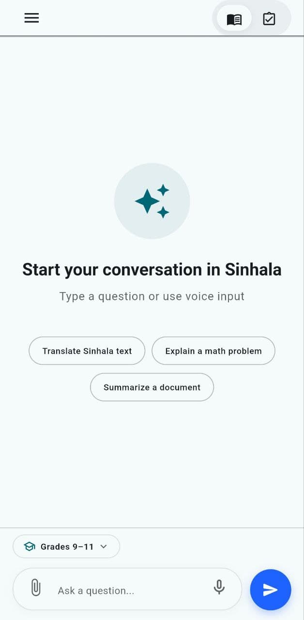 SinhalaLearn Learning Mode Interface